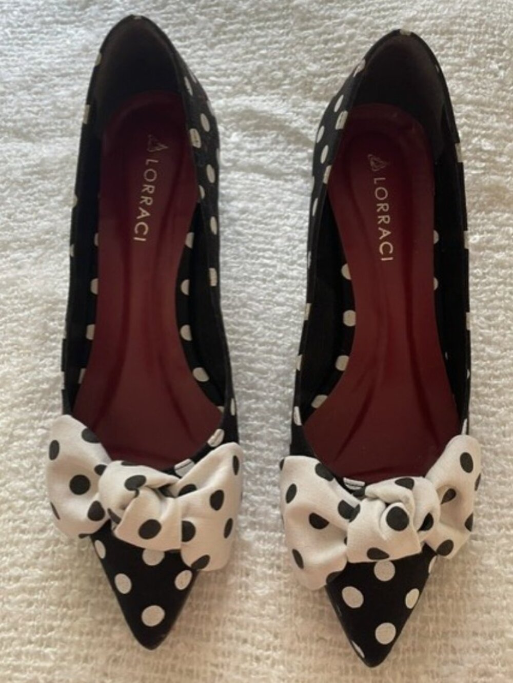 Lorraci Polka Dot Pumps NWOT Size 6 EU Size 37